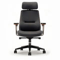 Ergonomic office chair with adjustable lumbar support in grey fabric