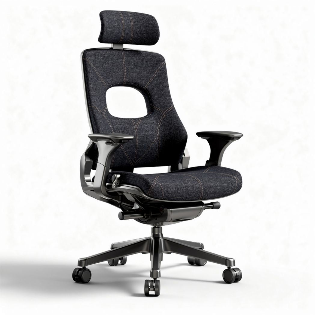 Ergonomic office chair with breathable mesh fabric and adjustable headrest 50 x 60 x 120cm