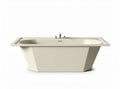 Modern freestanding bathtub 170 x 75 x 60cm made of acrylic in beige color